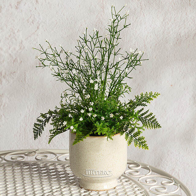 Искусственный цветок в горшке Аспарагус 28 см Summer Deco