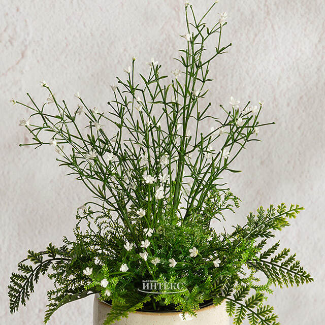 Искусственный цветок в горшке Аспарагус 28 см Summer Deco