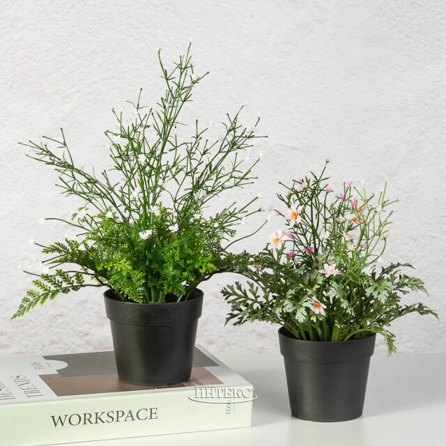 Искусственный цветок в горшке Аспарагус 28 см Summer Deco