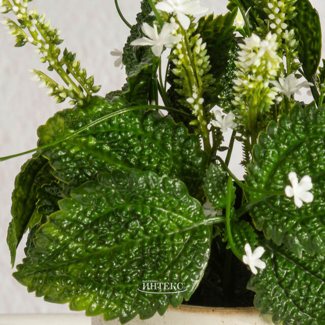 Искусственный цветок в горшке Пилея 24 см Summer Deco