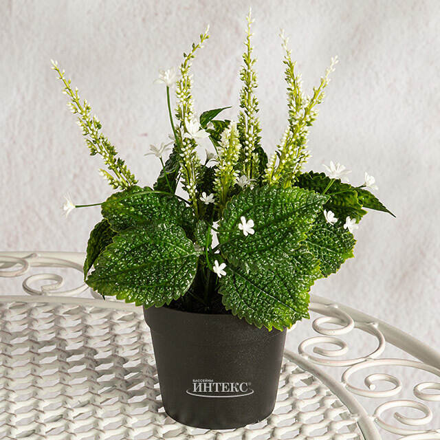 Искусственный цветок в горшке Пилея 24 см Summer Deco