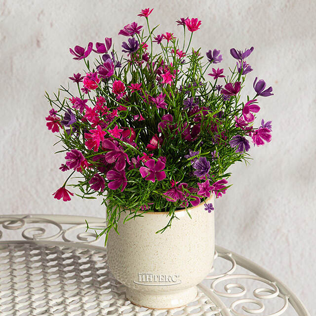 Искусственные цветы в горшке Флоксы фуксия 23 см Summer Deco