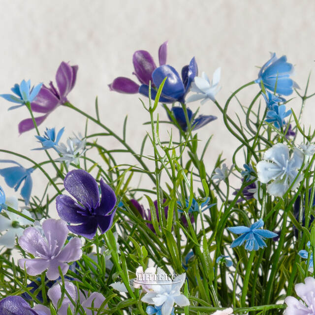 Искусственные цветы в горшке Флоксы фиолетовые 23 см Summer Deco