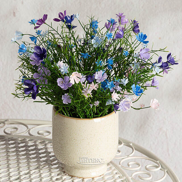 Искусственные цветы в горшке Флоксы фиолетовые 23 см Summer Deco