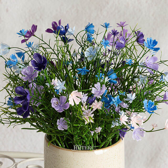 Искусственные цветы в горшке Флоксы фиолетовые 23 см Summer Deco