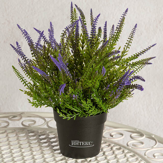 Искусственный цветок в горшке Вереск - Цветущий Водопад 23 см Summer Deco