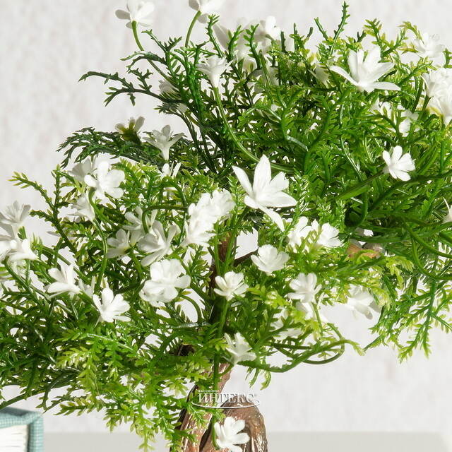 Искусственный Бонсай Хинаока 14 см белый Summer Deco