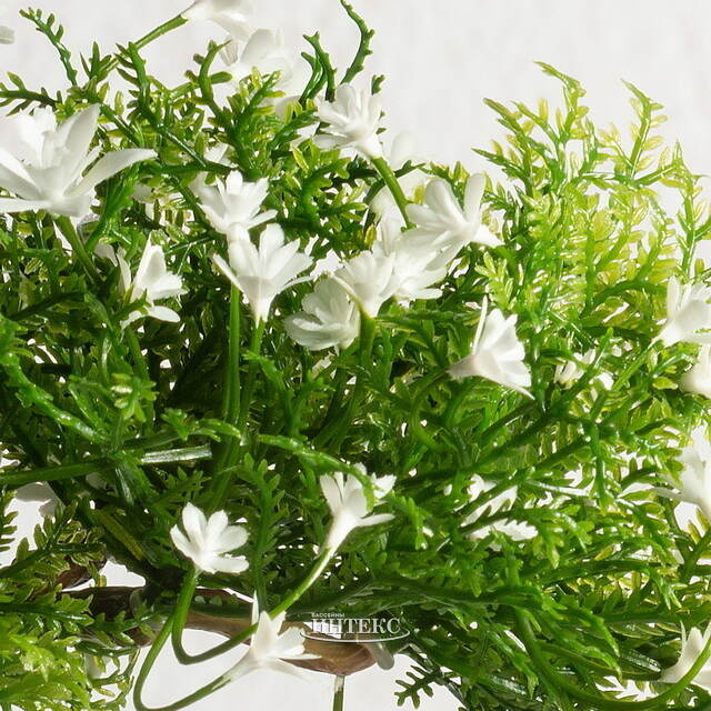 Искусственный Бонсай Хинаока 14 см белый Summer Deco