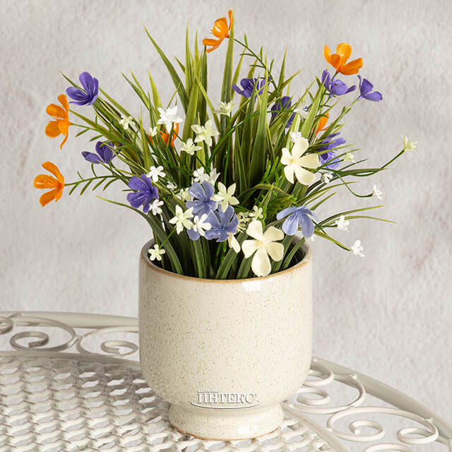 Искусственный цветок в горшке Mousehole - Цветочная Симфония 22 см Summer Deco