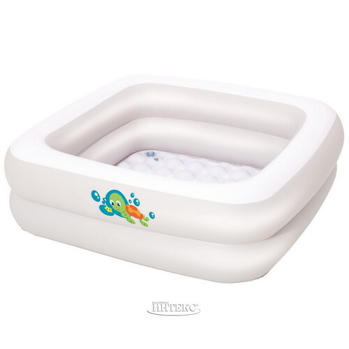 Детский бассейн с надувным дном Baby Tub 86*86*25 см, клапан Bestway