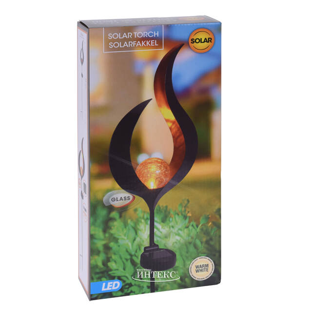 Садовый светильник на солнечной батарее Solar - Flames 93 см, IP44 Koopman