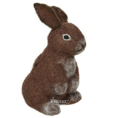 Декоративная фигура Кролик Вилфред 20 см шоколадный Kaemingk
