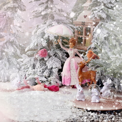Елочная игрушка Птичка Вивиана - Краски Валенсии 16 см розовая, клипса Kaemingk