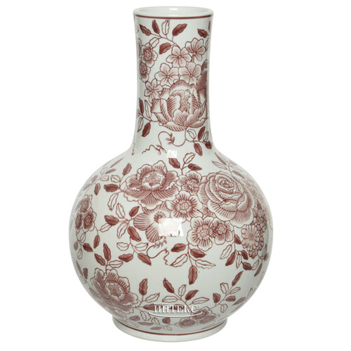 Фарфоровая ваза Китайская Роза 35 см Kaemingk