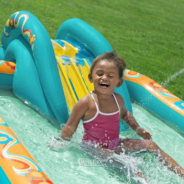 Игровой центр Retro Groove 193*152*74 см, с горкой и фонтаном, клапан Bestway