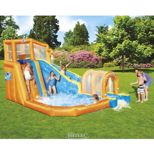 Водный игровой центр с горкой и стеной для скалолазания Aquatic Slide 420*320*260 см Bestway