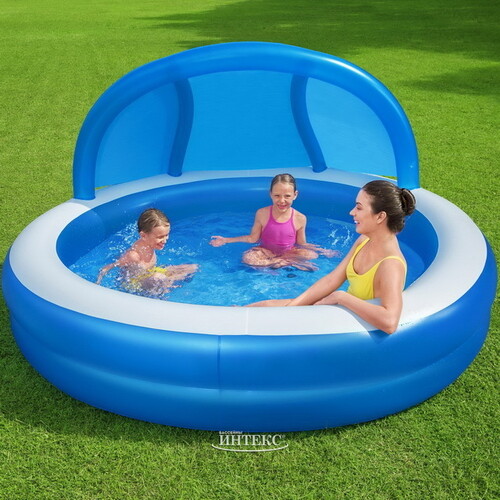 Семейный надувной бассейн с навесом Summer Days 241*140 см, клапан Bestway