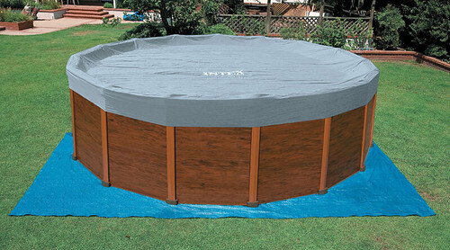 Каркасный бассейн Intex Wood-Grain Frame 508*124 см, фильтр-насос, хлоргенератор комби, аксессуары INTEX