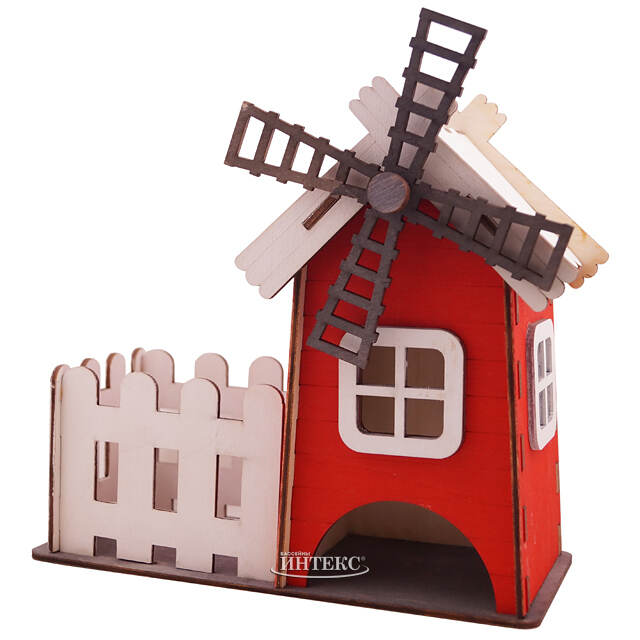 Чайный домик Мельница Маркен 22 см красный Star Trading (Svetlitsa)