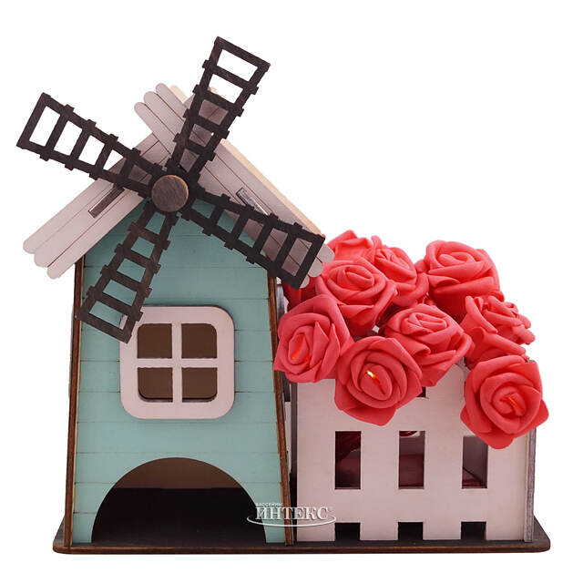 Чайный домик Мельница Маркен 22 см бирюзовый Star Trading (Svetlitsa)