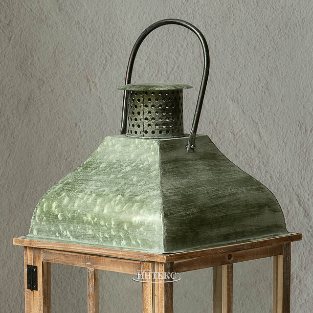 Деревянный фонарь для свечи Даннотар 57 см Kaemingk