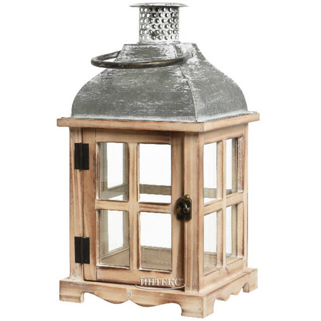 Деревянный фонарь для свечи Даннотар 39 см Kaemingk