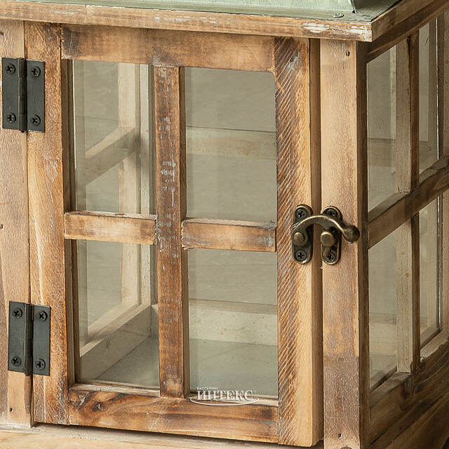 Деревянный фонарь для свечи Даннотар 39 см Kaemingk