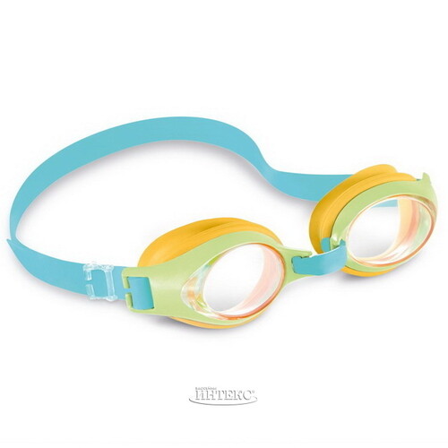 Очки для плавания Юниор зеленые с оранжевым, 3-8 лет INTEX