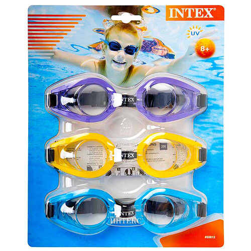 Очки для плавания Play 3 шт, 8+ INTEX