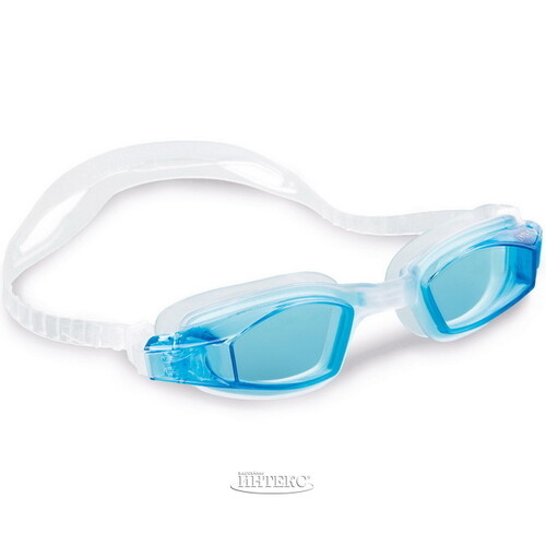 Очки для плавания Free Style Sport голубые, 8+ INTEX