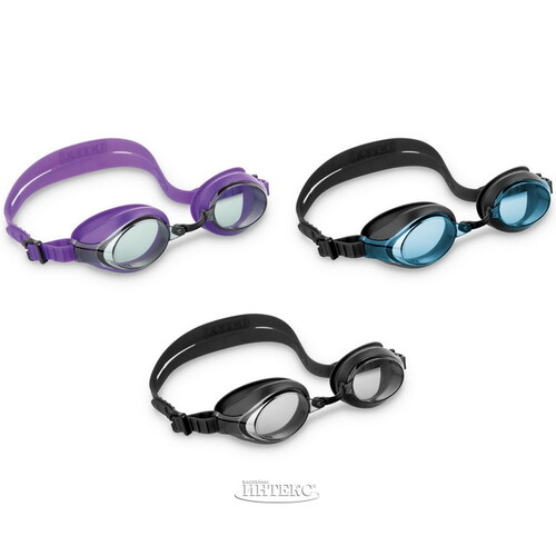 Очки для плавания Racing Pro, синие, 8+ INTEX