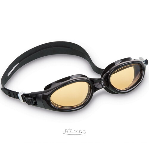 Очки для плавания Master Pro черно-оранжевые, 14+ INTEX