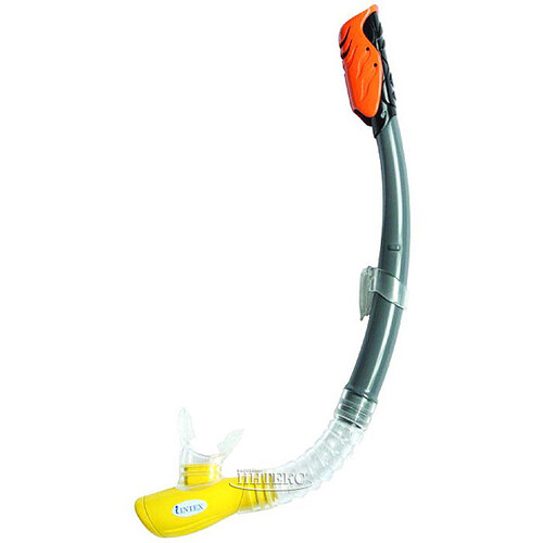Трубка для плавания Hyper-Flo Pro серая с жёлтым, 8+ INTEX