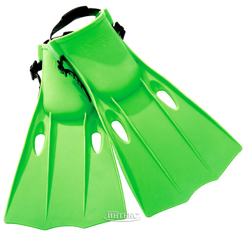 Ласты Swim Fins, размер 38-40 зелёные INTEX