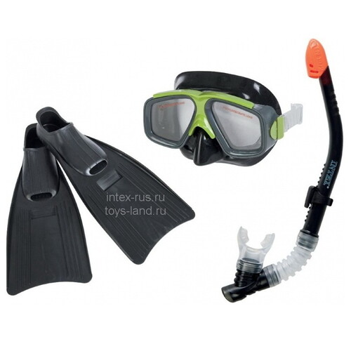 Набор маска, трубка, ласты Surf Rider Sport, 14+ INTEX