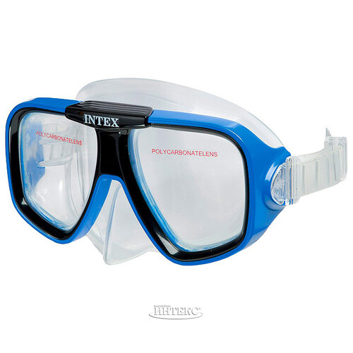 Маска для плавания Reef Rider Sport синяя, 8+ INTEX