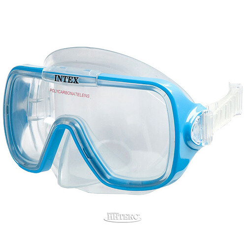 Маска для плавания Wave Rider Sport голубая, 8+ INTEX