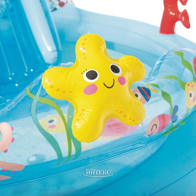 Игровой центр Морские Глубины 310*193*71 см, с горкой и фонтаном, клапан INTEX