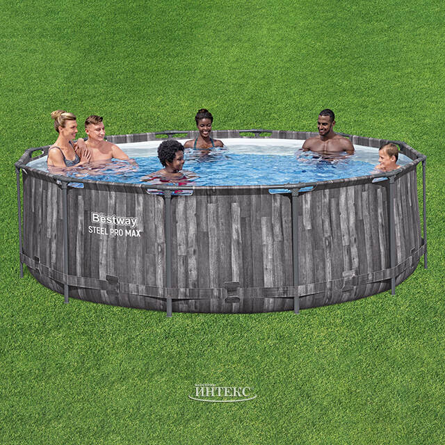 Каркасный бассейн 5614X Bestway Steel Pro Max (Бествей Стил Про Макс) 366*100 см, фильтр-насос, лестница Bestway