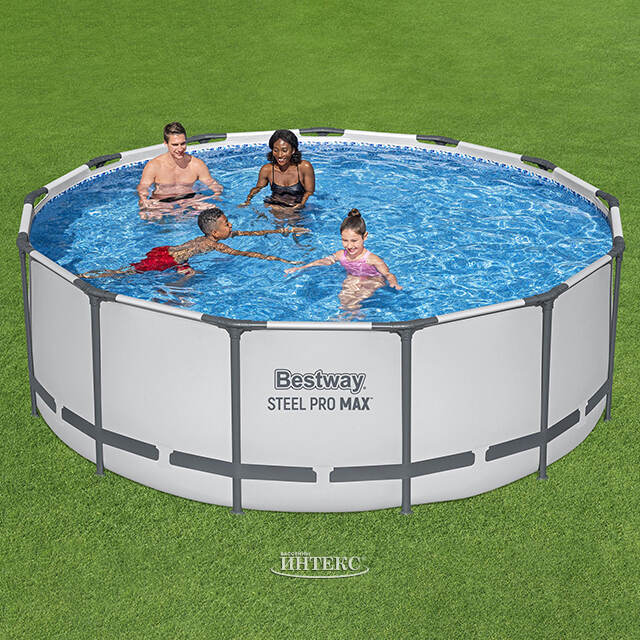 Круглый каркасный бассейн Bestway Steel Pro Max 396*122 см, фильтр-насос, аксессуары Bestway