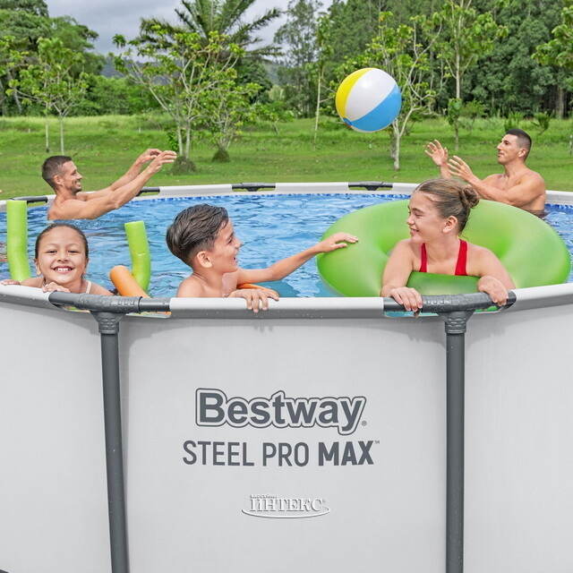 Круглый каркасный бассейн Bestway Steel Pro Max 396*122 см, фильтр-насос, аксессуары Bestway