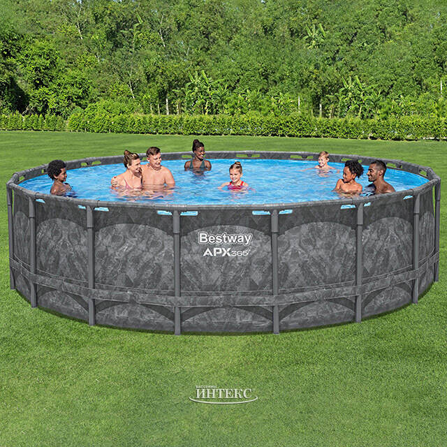 Каркасный бассейн APX (Бествей Апкс) 365 549*132 см, песочный фильтр-насос, аксессуары Bestway