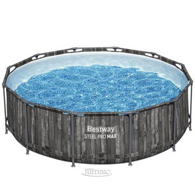 Каркасный бассейн 561QX Bestway Steel Pro Max - Grey Wood 366*100 см Bestway