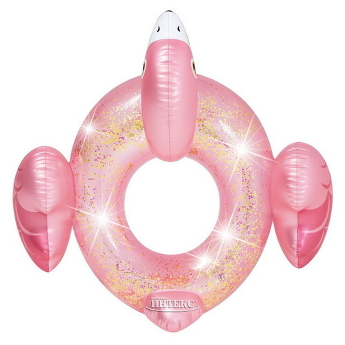 Надувной круг Фламинго Pink Shiny 99*89 см INTEX