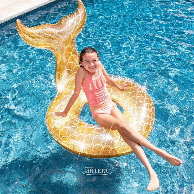 Надувной круг Хвост Русалки 147*107*79 см INTEX