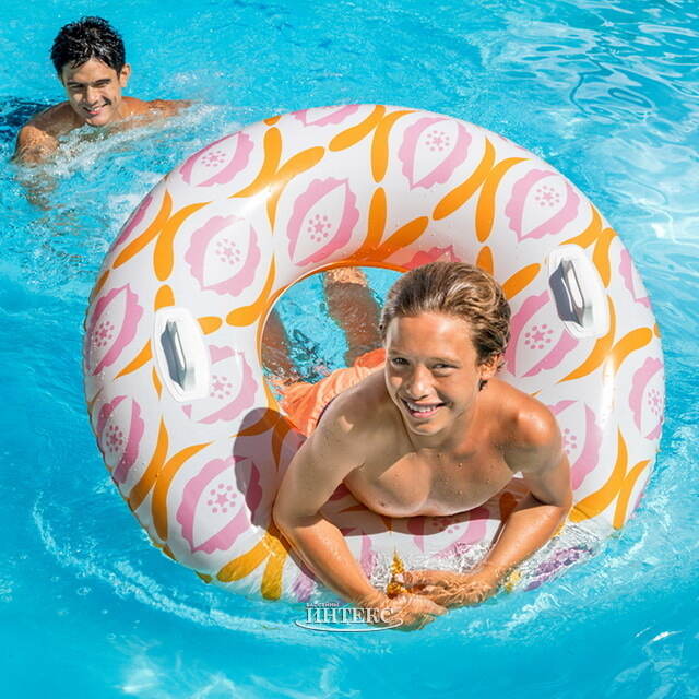 Надувной круг с ручками Timeless 114 см INTEX