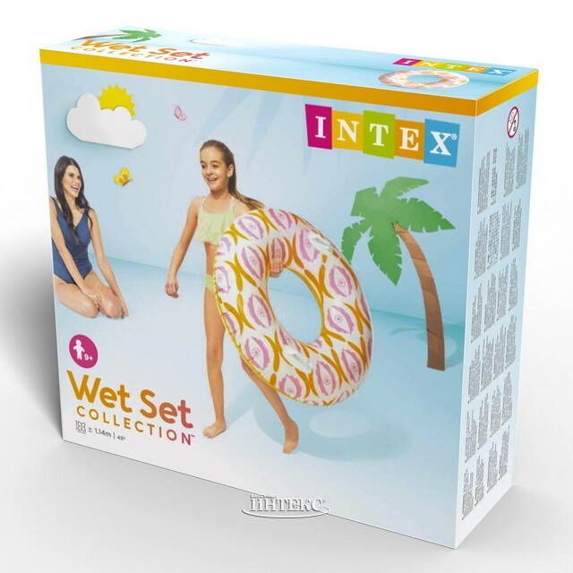 Надувной круг с ручками Timeless 114 см INTEX