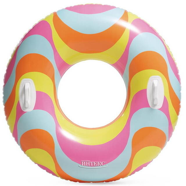 Надувной круг с ручками Timeless Wave 114 см INTEX