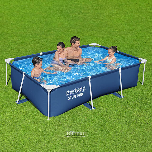 Прямоугольный каркасный бассейн 56403 Bestway Steel Pro 259*170*61 см Bestway