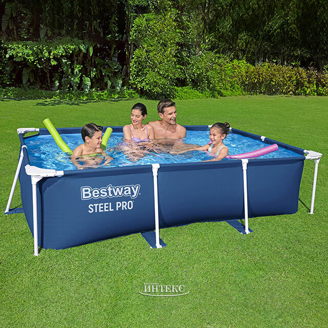 Прямоугольный каркасный бассейн 56403 Bestway Steel Pro 259*170*61 см Bestway